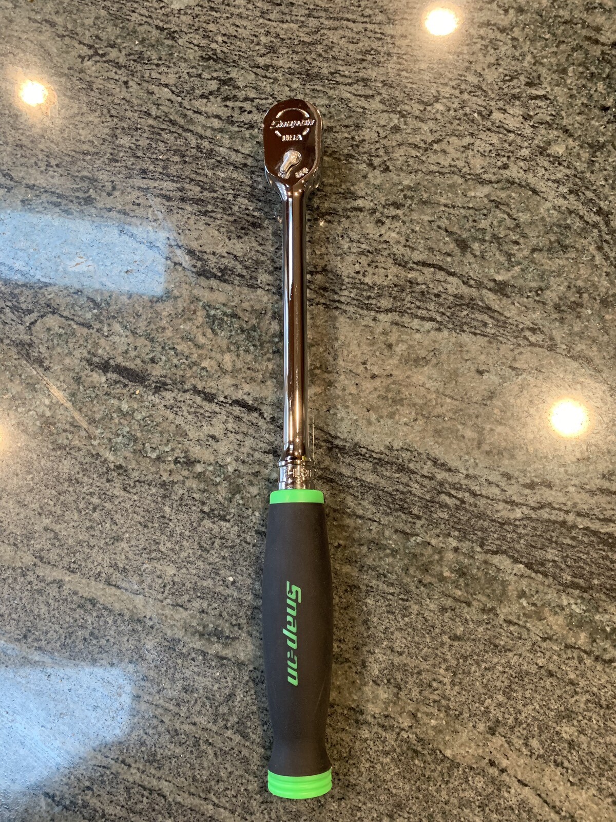 Snap-on fhl80 3/8″ drive dual 80 long soft grip ratchet green