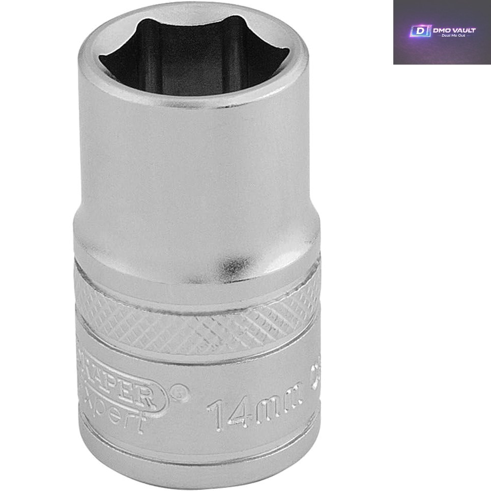 Satin Finish 1/2 Inch Square Drive 6 Point Socket – 14mm Chrome Vanadium Blue