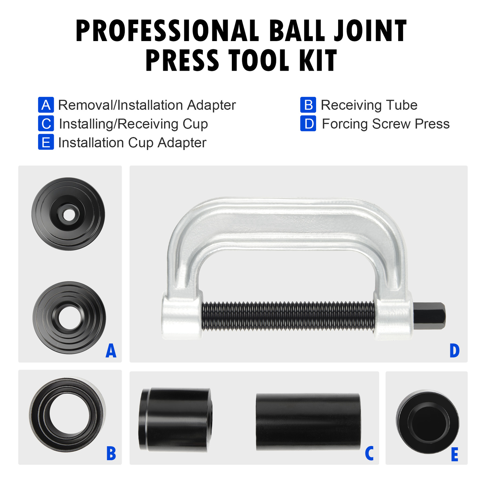 4-in-1 Ball Joint Service Tool Set with 4-wheel Drive Adapters for GM Vehicles
