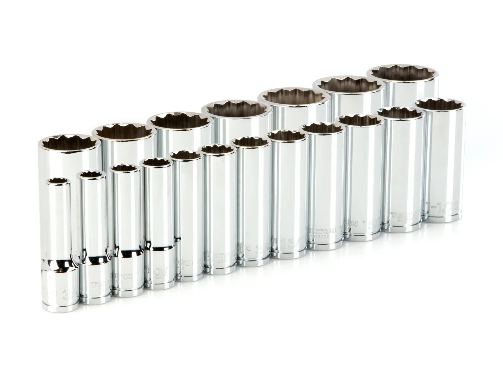 1/2 Inch Drive Deep 12-Point Socket Set, 19-Piece (3/8 – 1-1/2 in.)