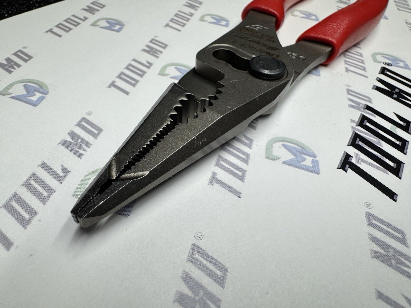Snap-on Tools USA NEW RED 7″ Talon Grip Long Nose Slip Joint Pliers LN46ACF