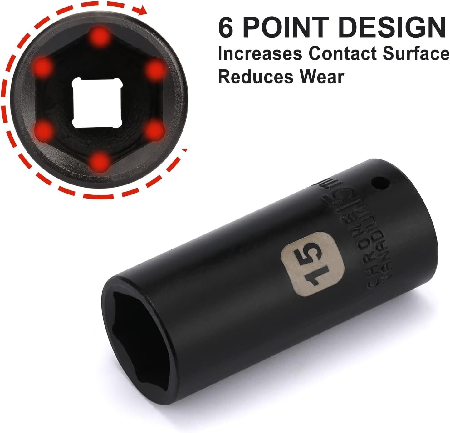 1/4 Inch Drive Master Impact Socket Set 55-Piece 6 Point SAE/Metric Deep/Shallow