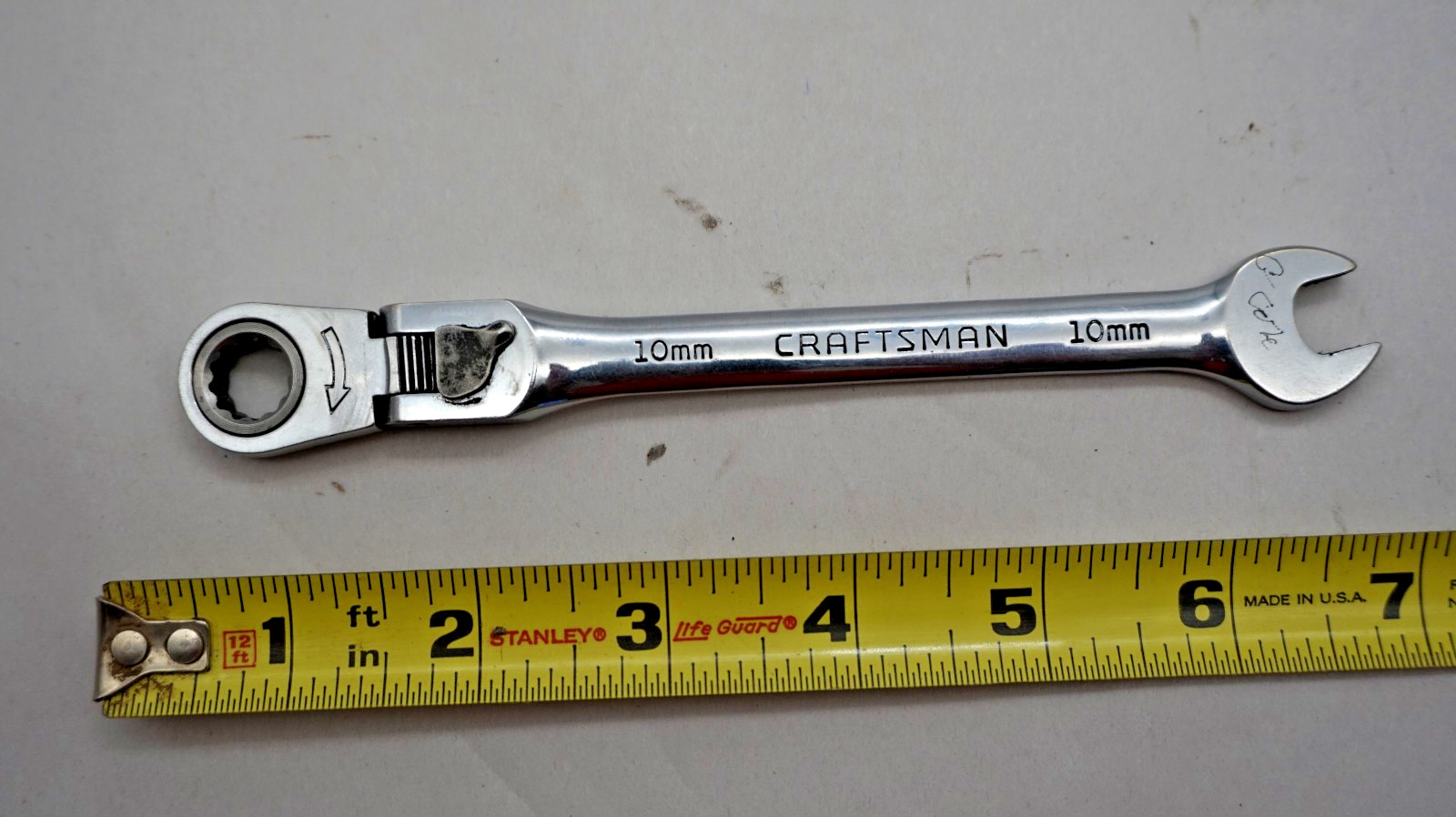 Sears Craftsman Vintage 10mm Locking Ratchet Combo Wrench 42478 L-AA USA