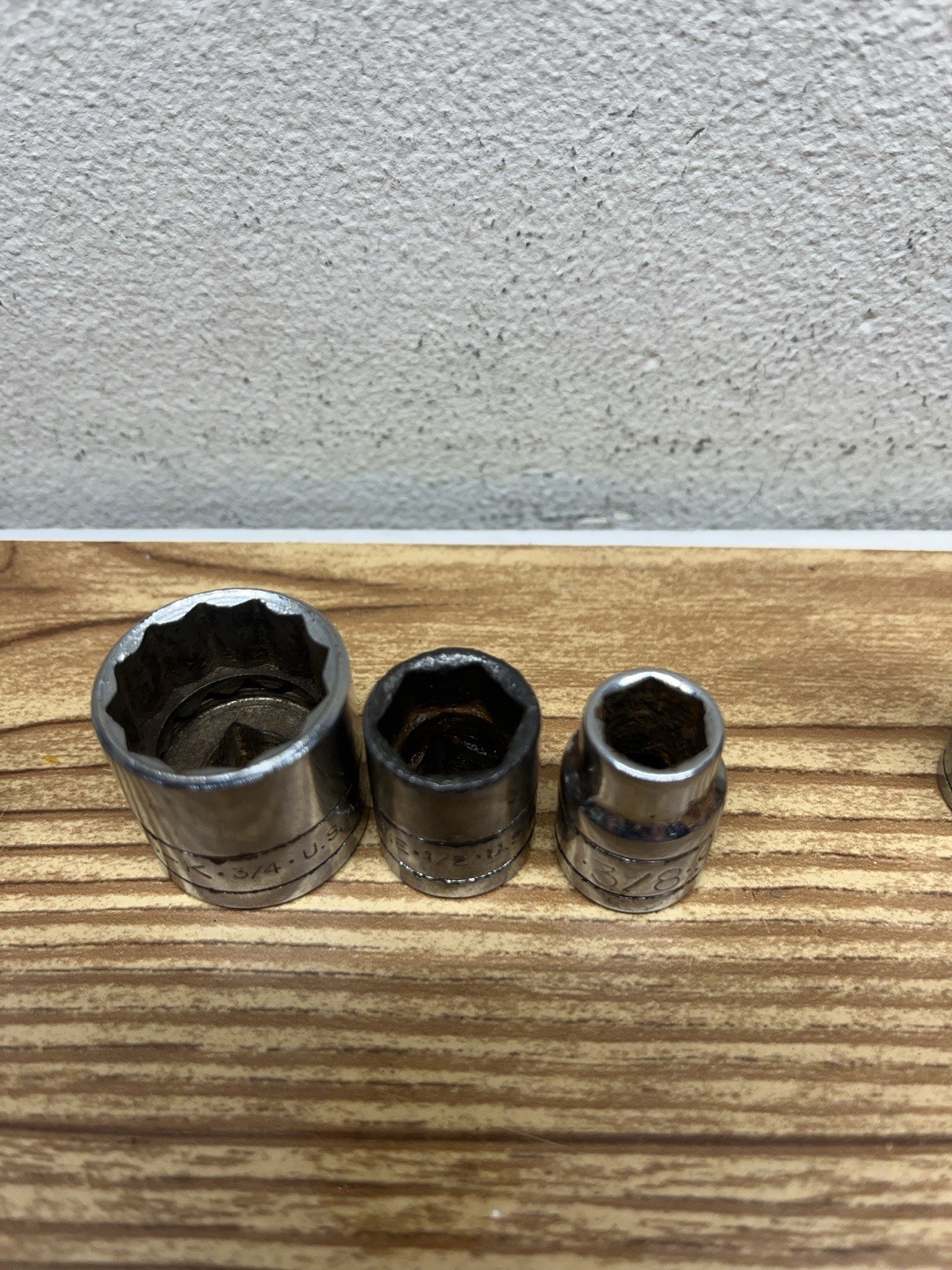 9 PC. VTG S-K Sockets Mixed Misc 1/4-3/8-1/2” DRIVE SOCKET Deep & Short U.S.A.