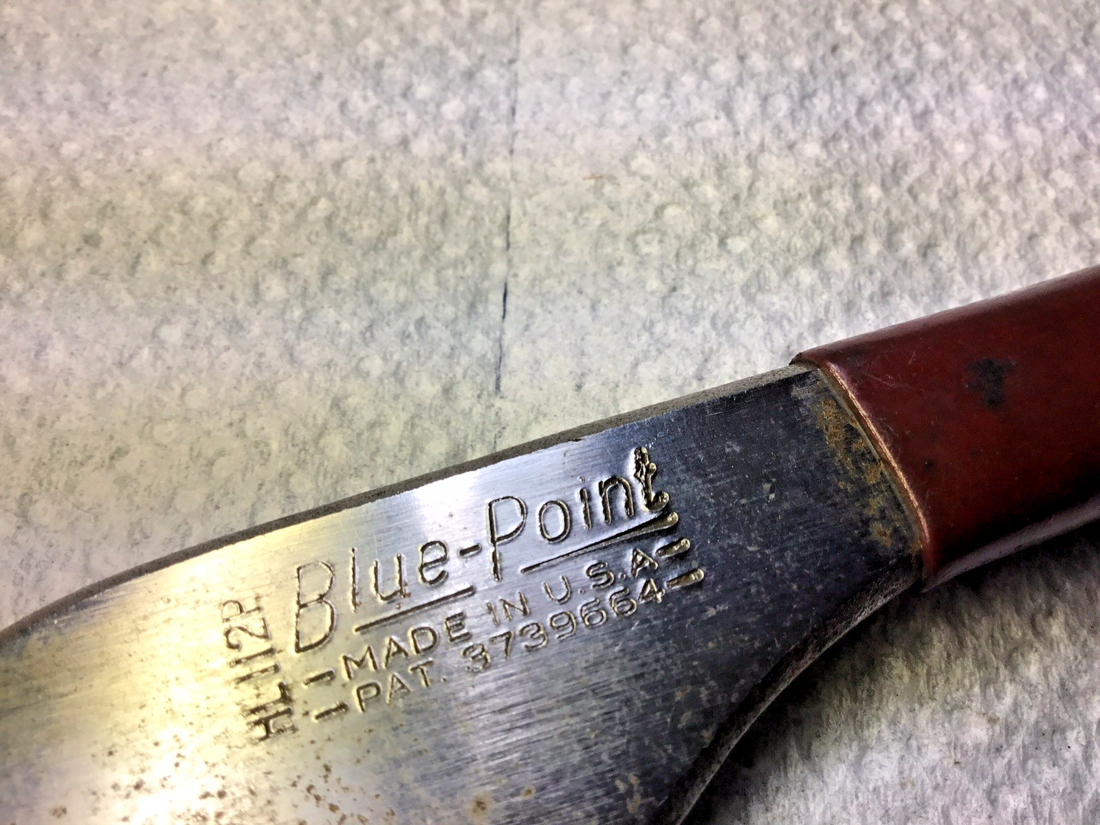 Blue Point Tools HL112P 12” Slip Joint Pliers Red Handle USA Vintage