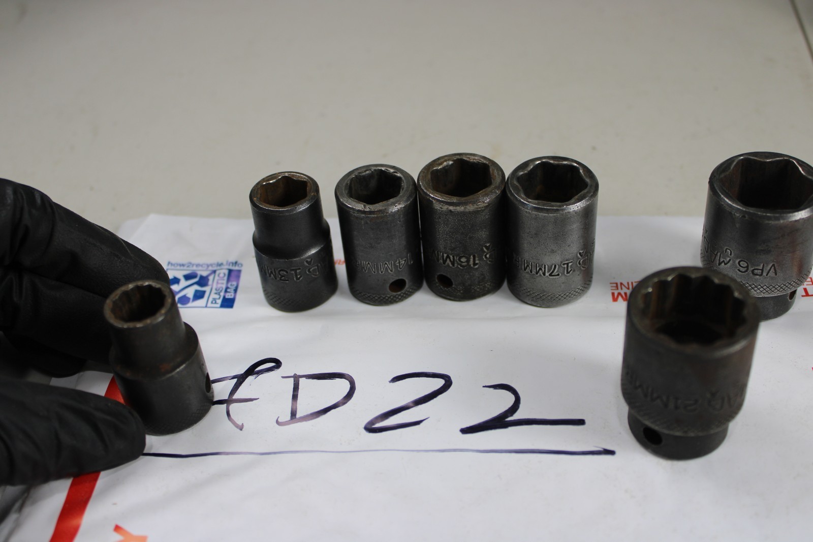 MAC Tools 7PC VP6 Metric 10mm-17mm 21mm 22mm Impact Socket Set 1/2” Drive 6PT 12