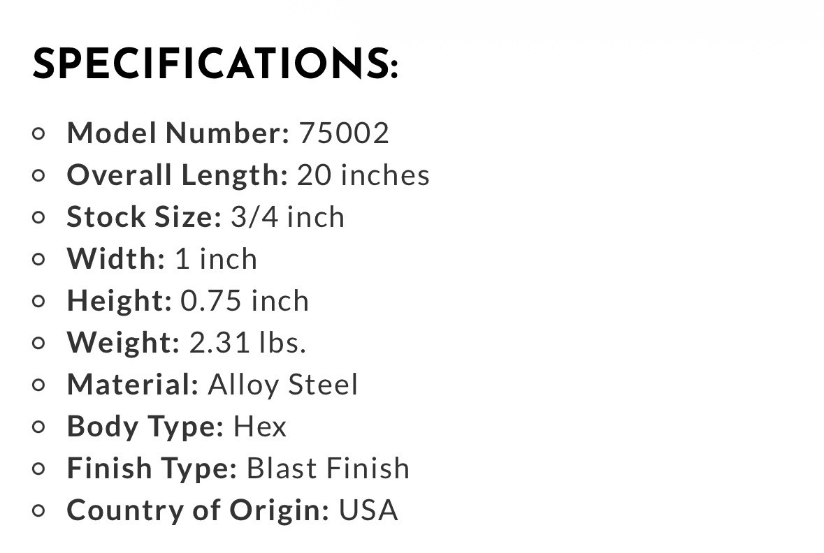 2-Mayhew Tools 75002 Line-Up Pry Bar 3/4 X 20 inch Offset Chisel Tapered Point