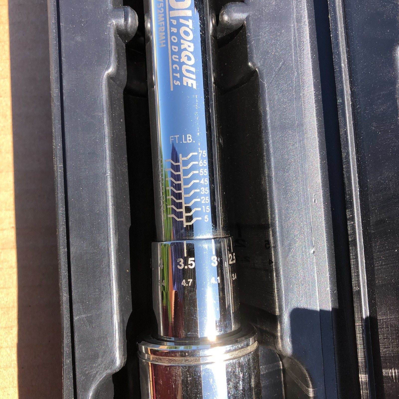 CDI 752MFRMH 3/8″ Micrometer Style Adjustable Torque Wrench 5-75 ft/lbs 10-98 NM
