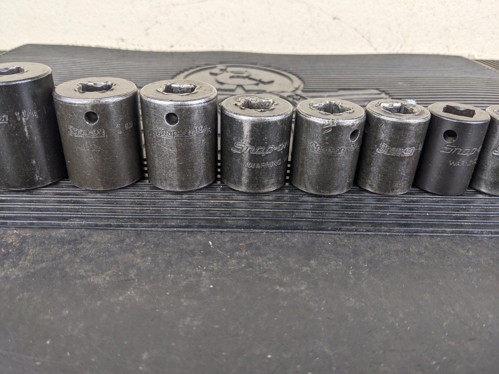 #bg155 Snap-On 14pc 1/2″ Drive 6pt SAE Shallow Impact Socket Set
