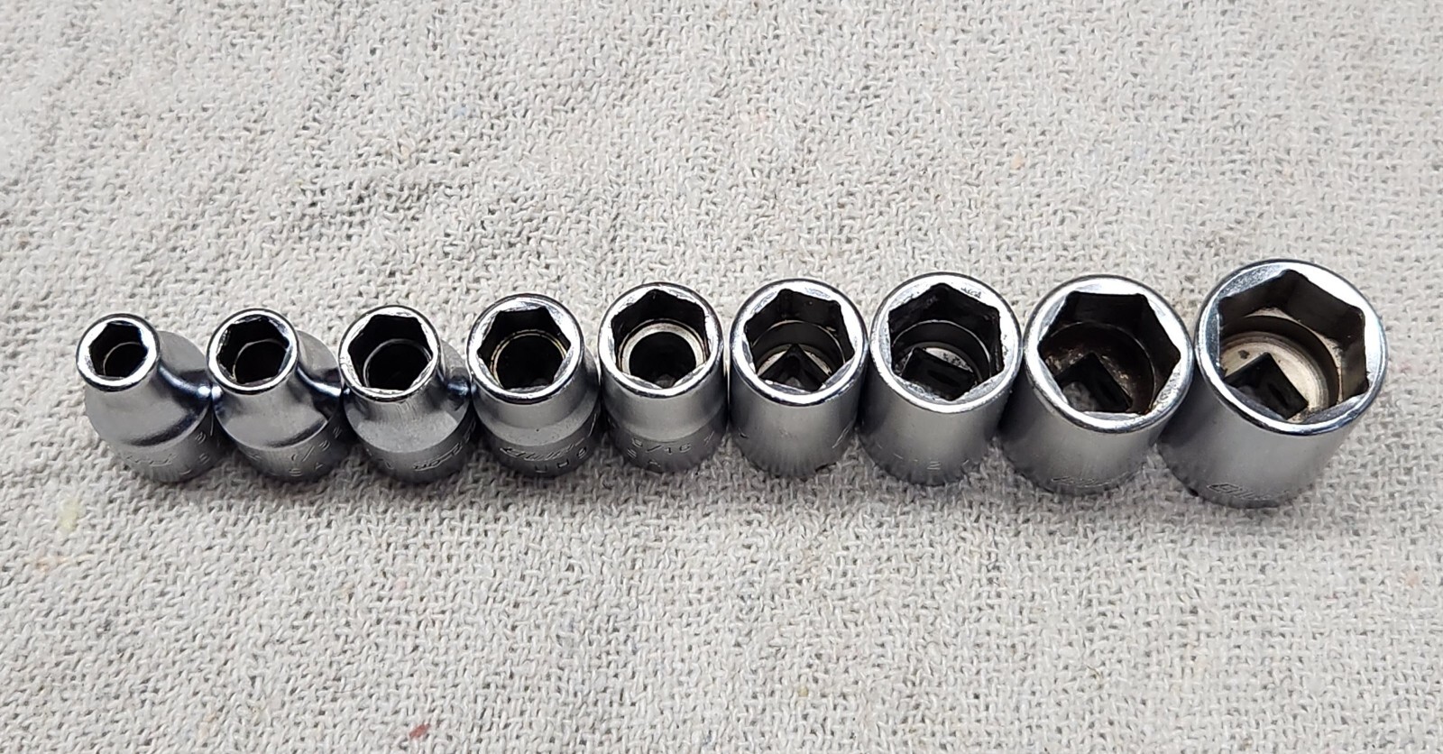 Blue Point Snap on 1/4″ Drive Standard Socket Set Chrome 6 Point