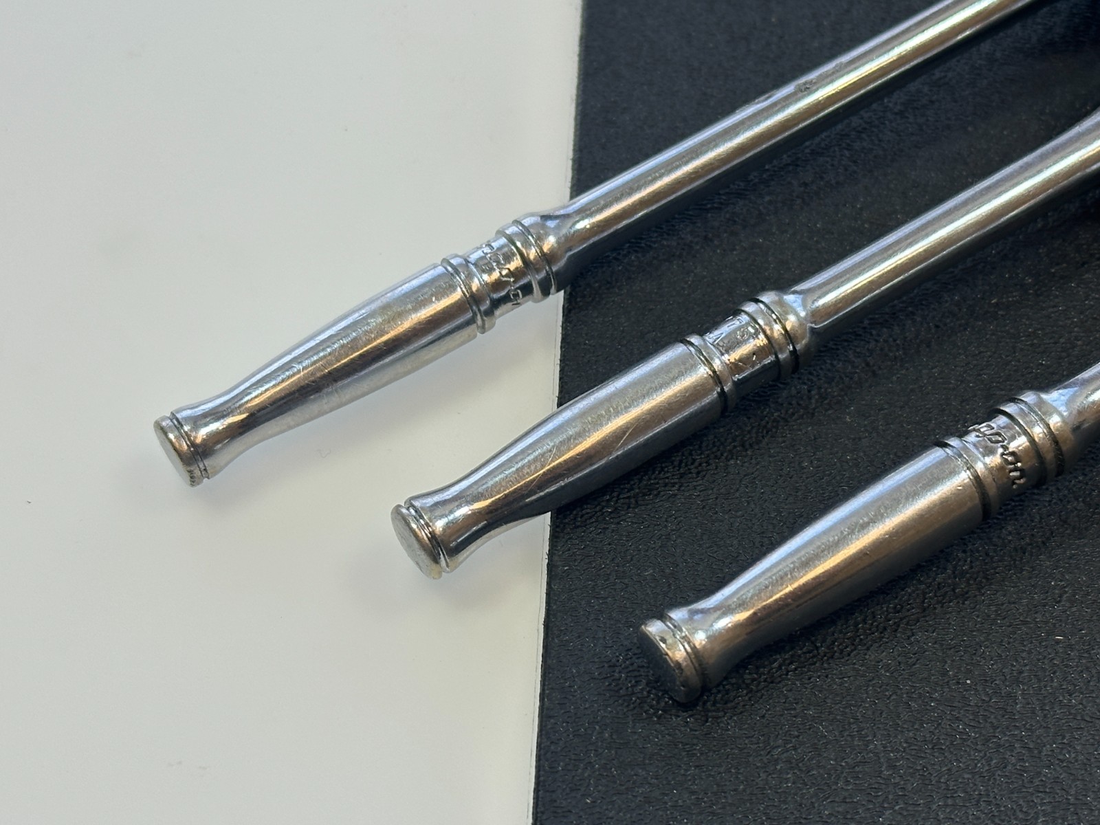 🇺🇸 Snap-on Tools USA 3pc 1/4” Drive Chrome Ratchet Set Lot TML830, TM75, TM830