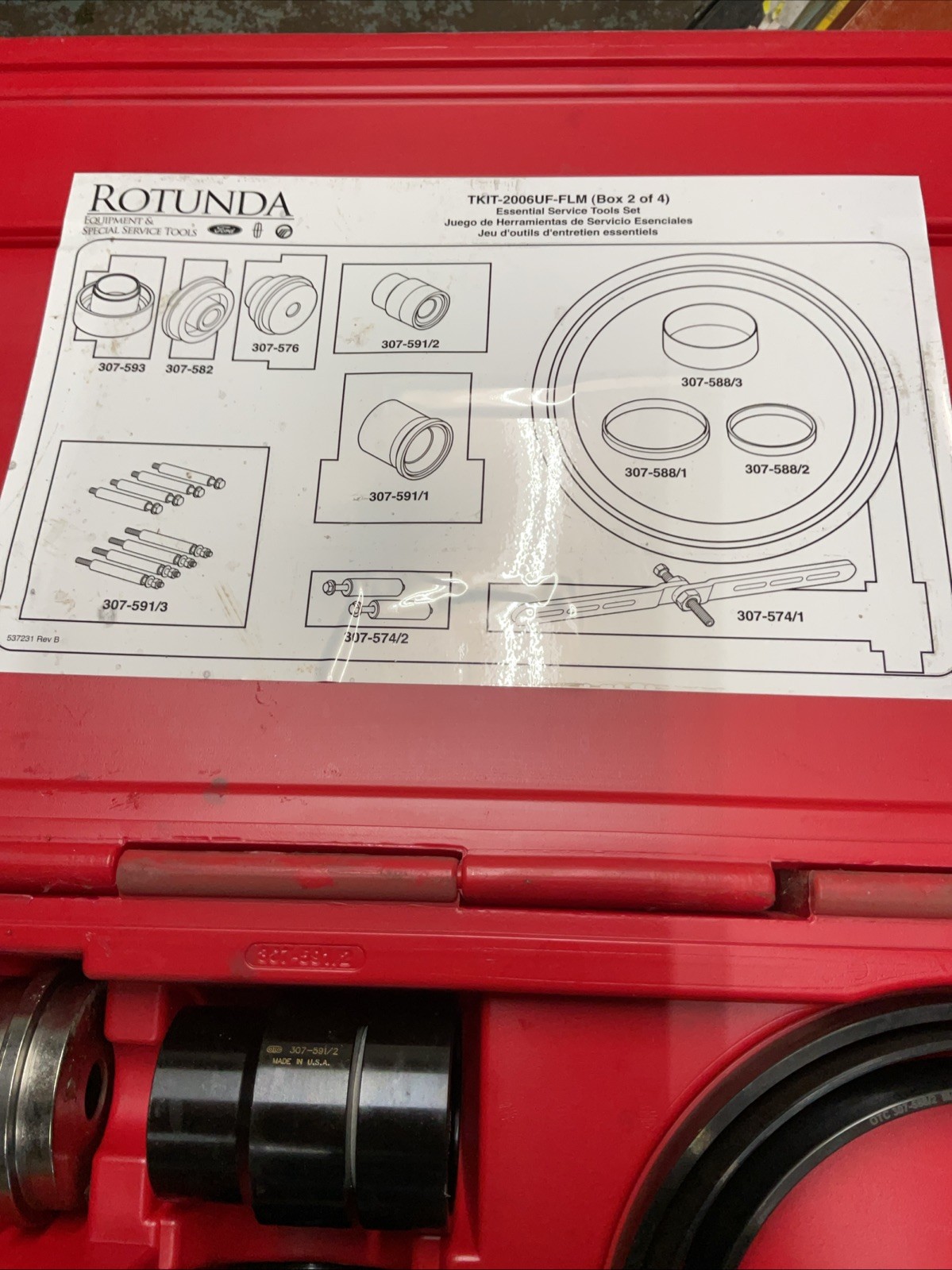 Rotunda TKIT-2006UF-FLM Ford Specialty Service Tool Box 2 Of 4 Only Box 2