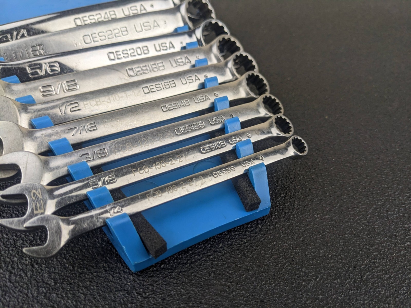 #bk471 Snap On Tools OES Master SAE Spline Short Wrench Set 3/8” – 3/4″ Aviation