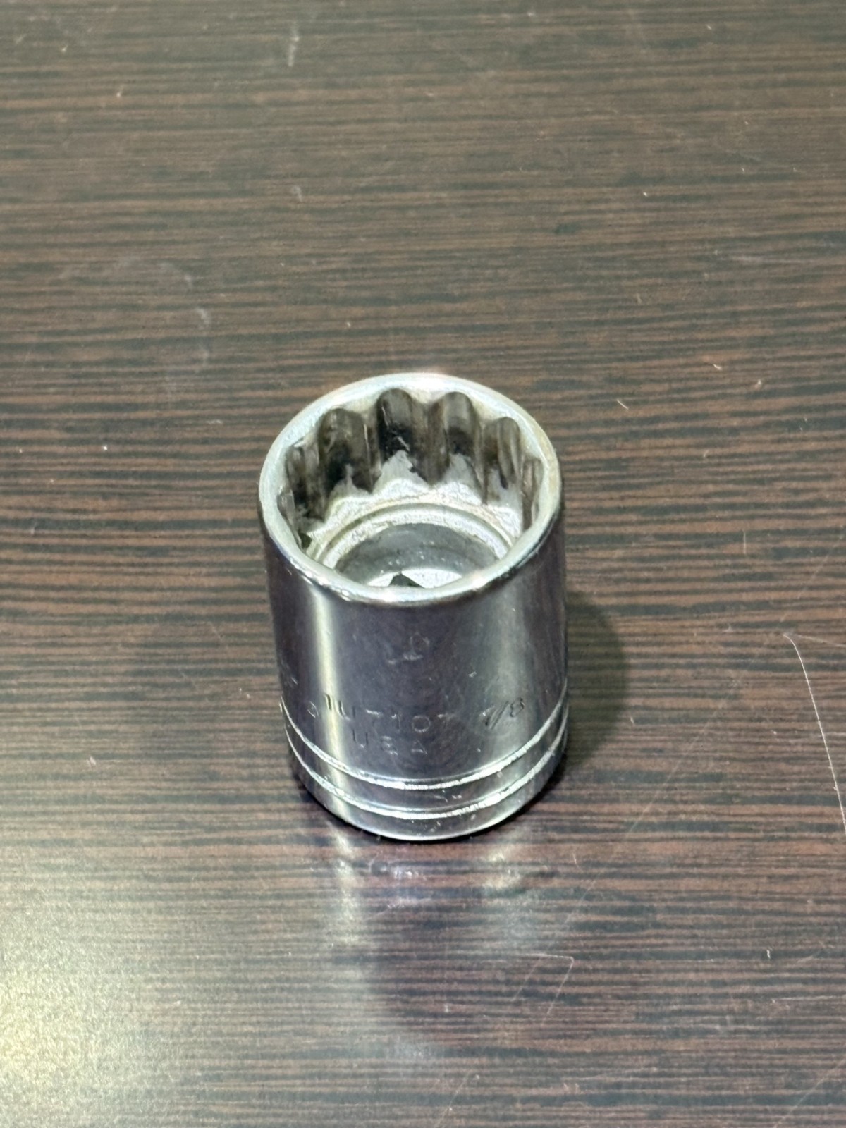 Caterpillar Tools 1U7107 7/8″ Shallow Socket 1/2″ Drive 12 Point Made in USA