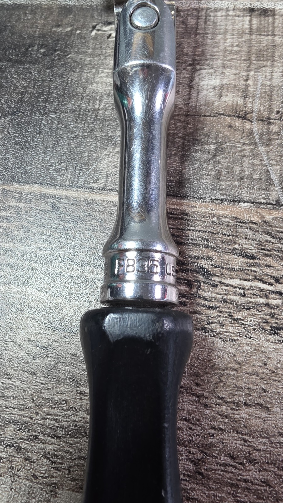 Snap-on F835 3/8” Drive Ratchet – Black Hard Handle – USA Made – Classic Design