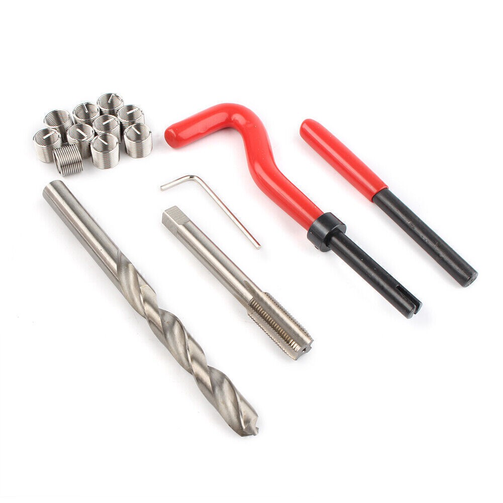 25pcs M8X1.0 Helicoil Car Pro Coil Tool Metric Thread Repair Insert Kit