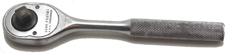 Vintage Proto Professional 3/8″ Drive 7″ Knurled Grip Ratchet 5249 Made USA Used
