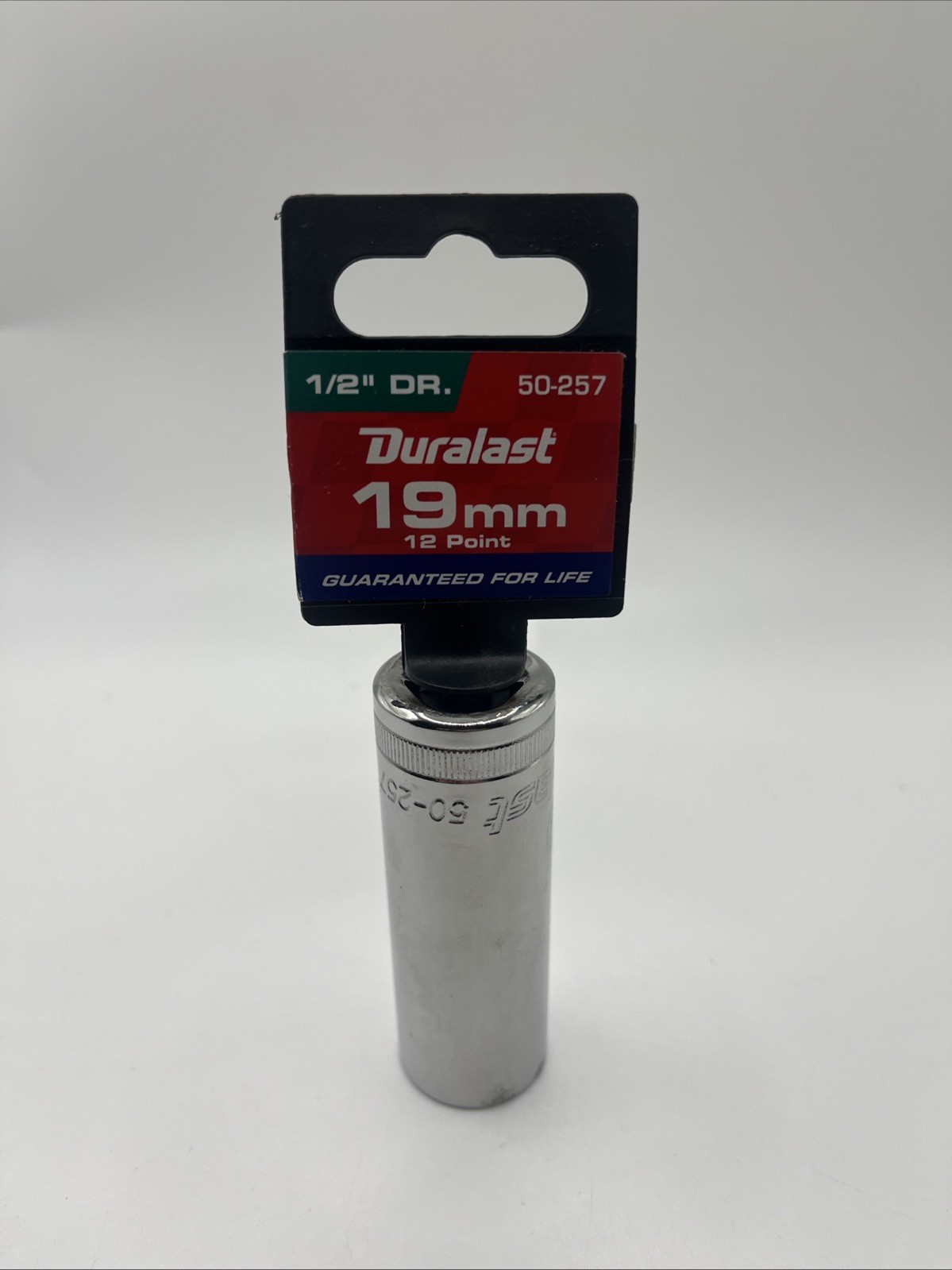 Duralast Deep Socket 19mm 50-257 1/2 Drive Brand New