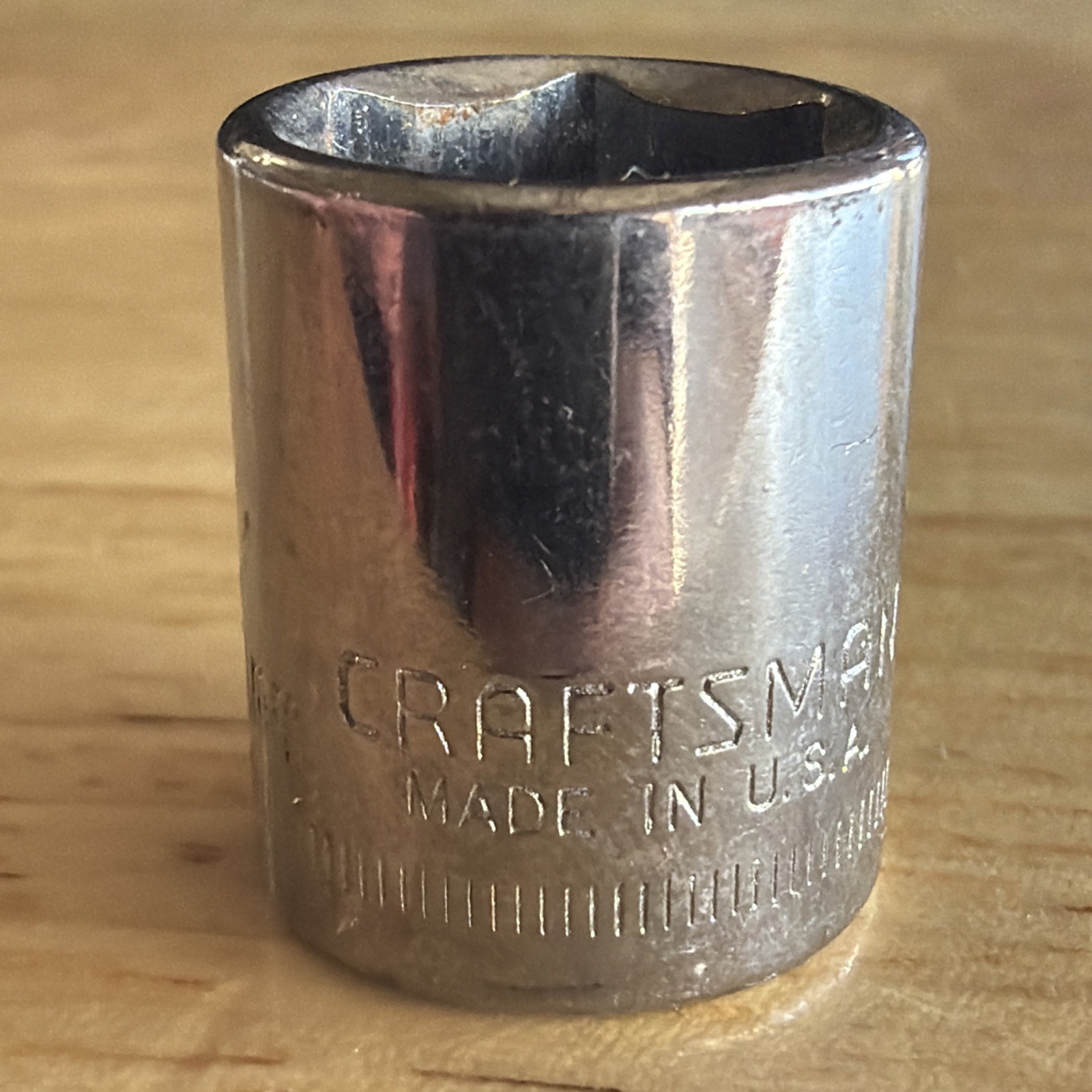 Craftsman 13mm Shallow Socket 1/4″ Drive 6 Point Inverted G1 Series 43514 USA