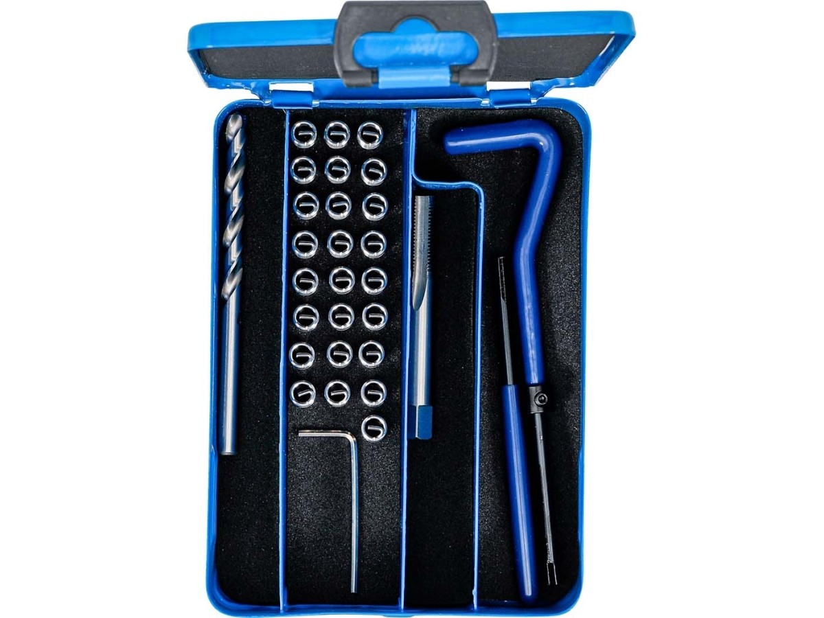 Thread repair kit M6x1.0mm complete set with drill and tool