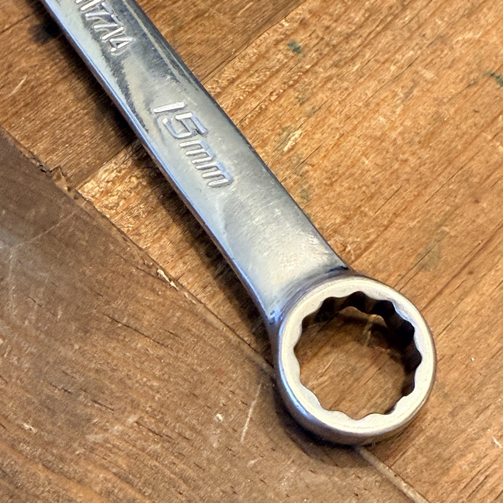 Snap-on Tools 15mm Flank Drive Plus 12 Pt Combination Wrench SOEXM15 USA