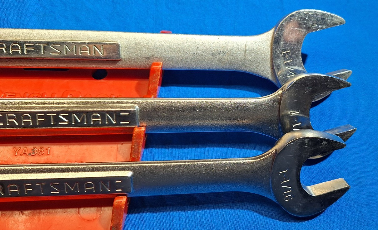 USA Craftsman 3pc SAE Large combination wrenches 1-1/4″, 1-1/8″ 1-1/16″ 44708 07