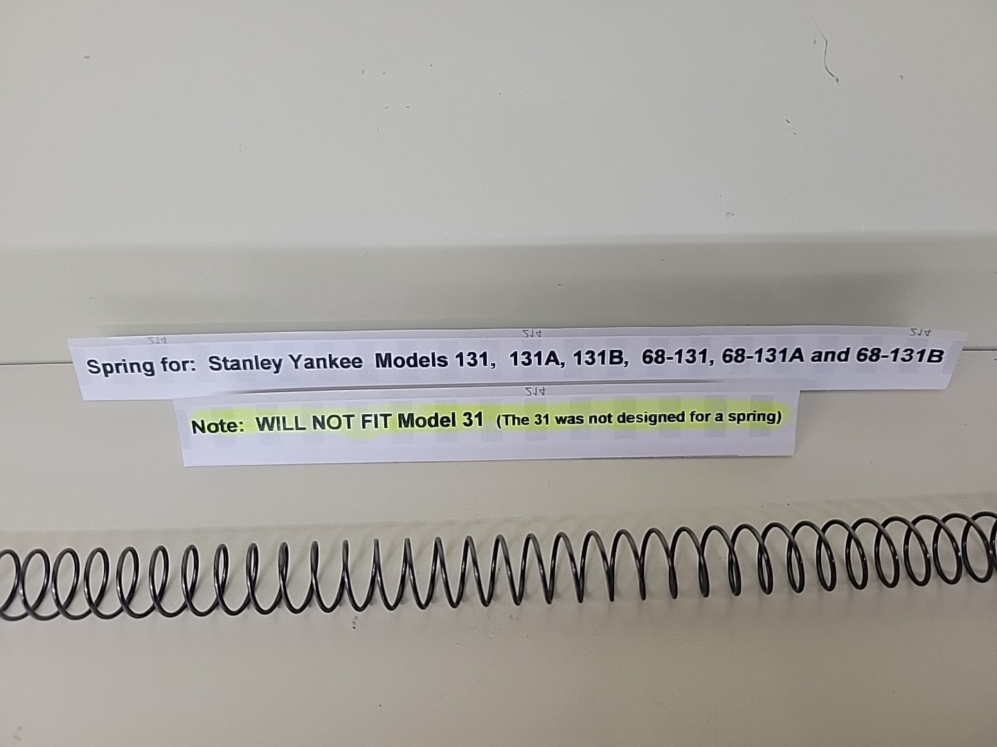 Stanley Yankee 131 131A 131B 68-131 68-131A & B Screwdriver Return Spring