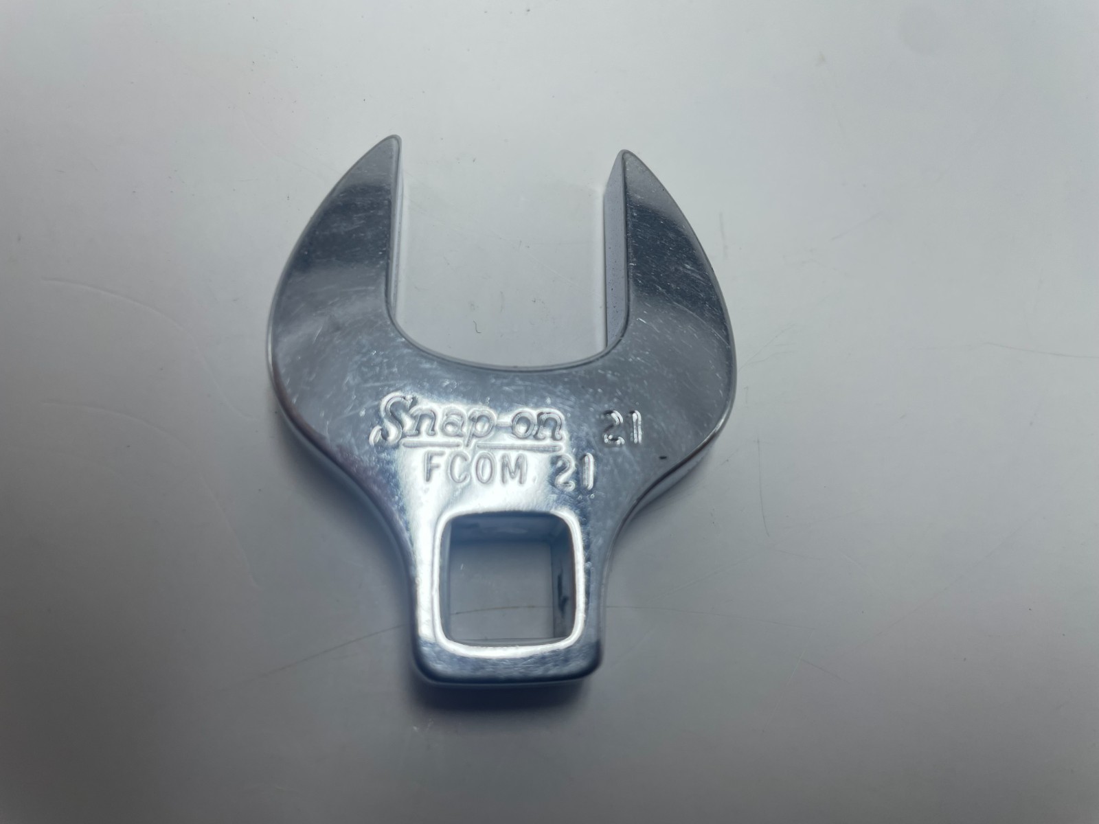 Snap-On FCOM21 3/8 Dr 21mm Crowfoot Wrench. USA.