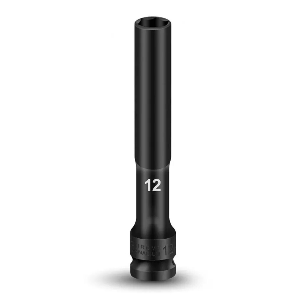 1/2″ Dr 6PT 128mmL Extra Deep Socket Pneumatic Hex Wrench: 8-24mm