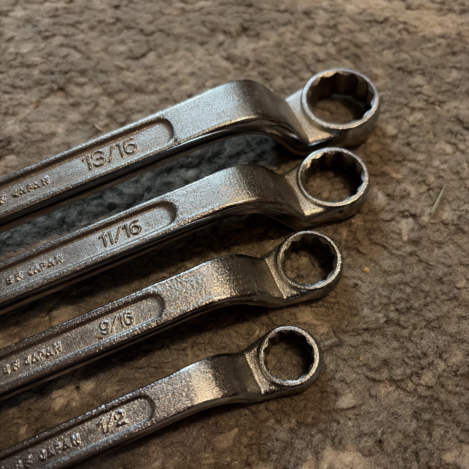 Vintage SEARS Double Box End Wrenches Drop Forged Steel Made in Japan 12 PT SAE