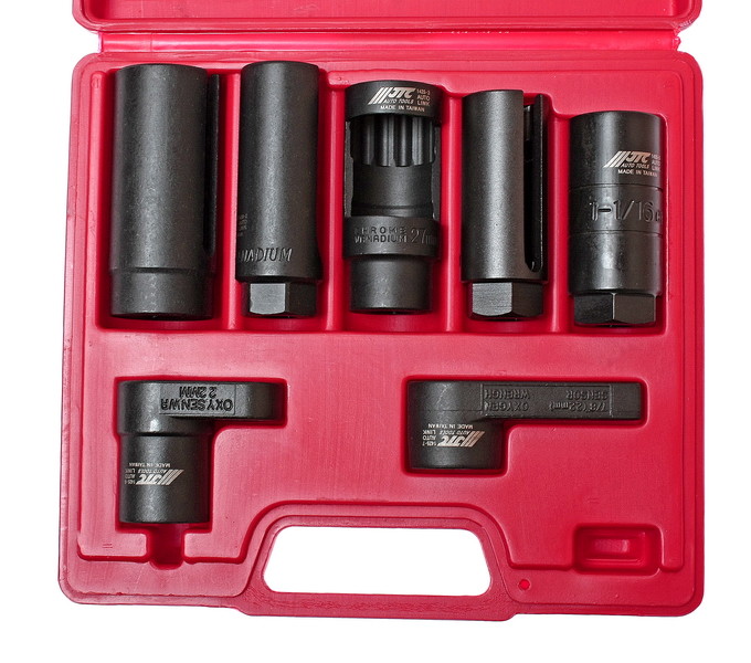 JTC 7 PCS SENSOR SOCKET SET FOR REMOVING OXYGEN SENSOR, JTC Tools # 1425