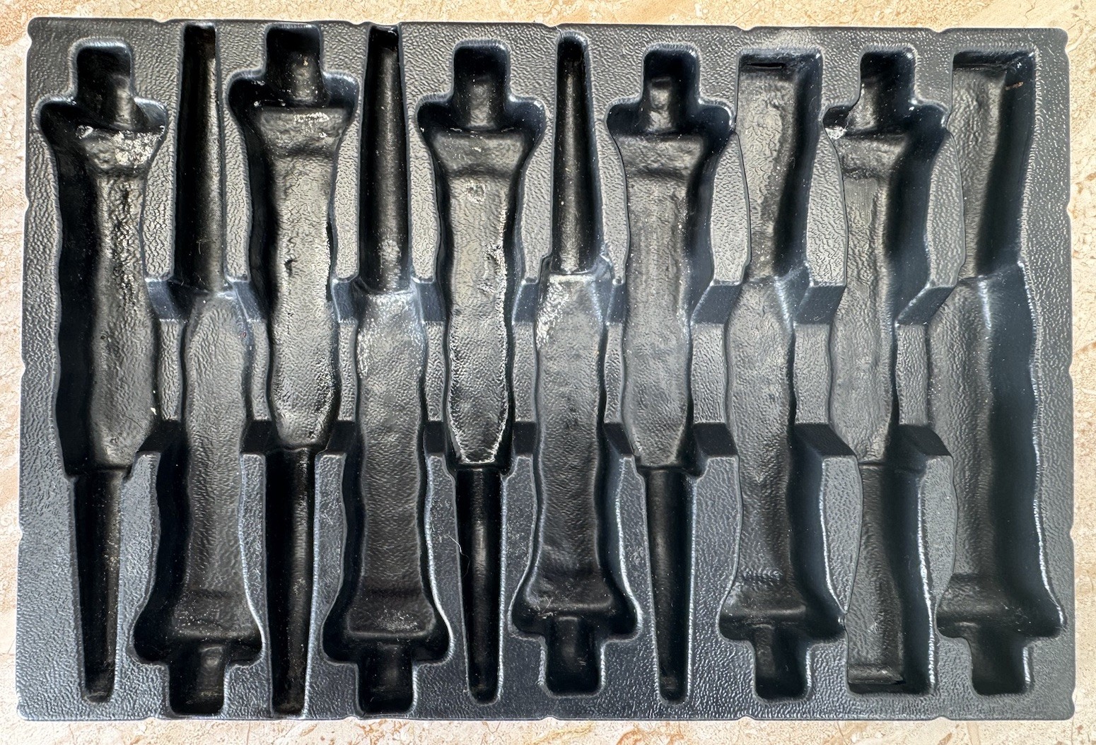 New Snap On Tools 10-Piece Soft Grip Punch And Chisel Set PPCSG710G Green
