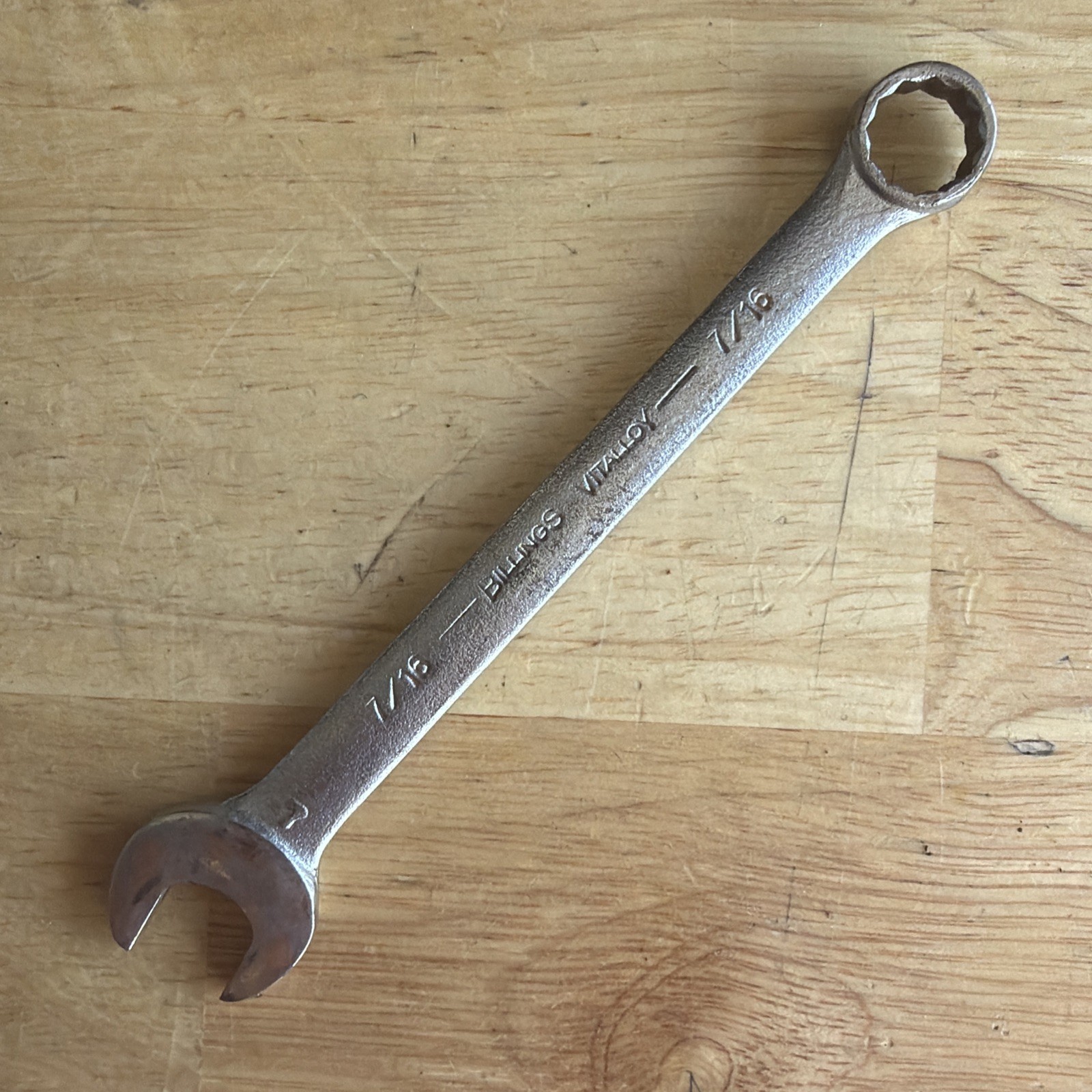Billings Tools 7/16″ Combination Wrench 12 Point Vitalloy 1161 Vtg Made in USA