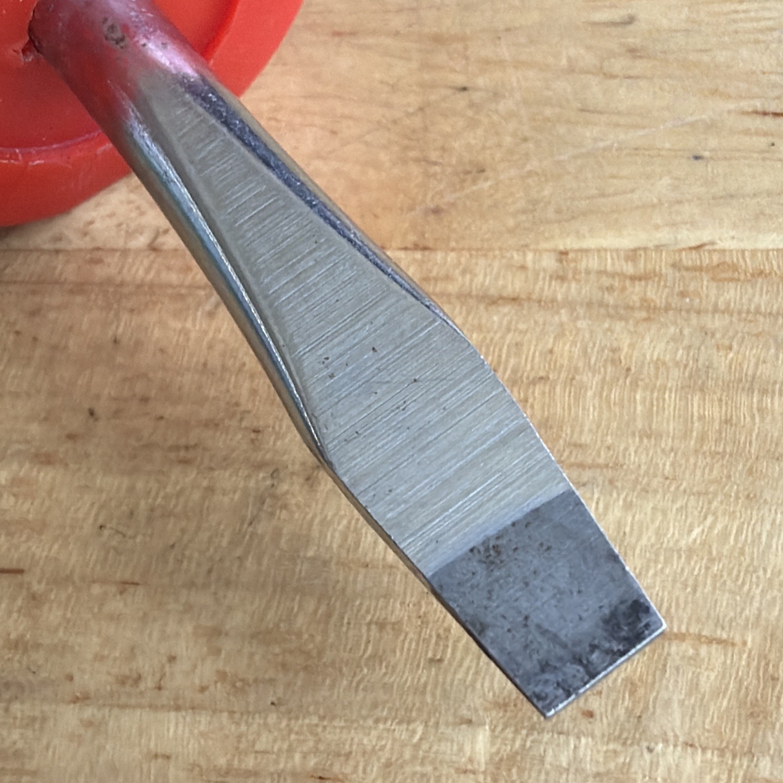 Snap On Tools 1/4″ Flat Slotted Stubby Short Screwdriver Red SDD1 USA READ!