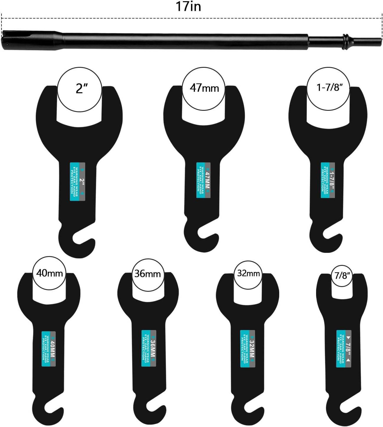 8-Piece Pneumatic Fan Clutch Removal Tool Kit for Jeep, Ford, GM, Chrysler