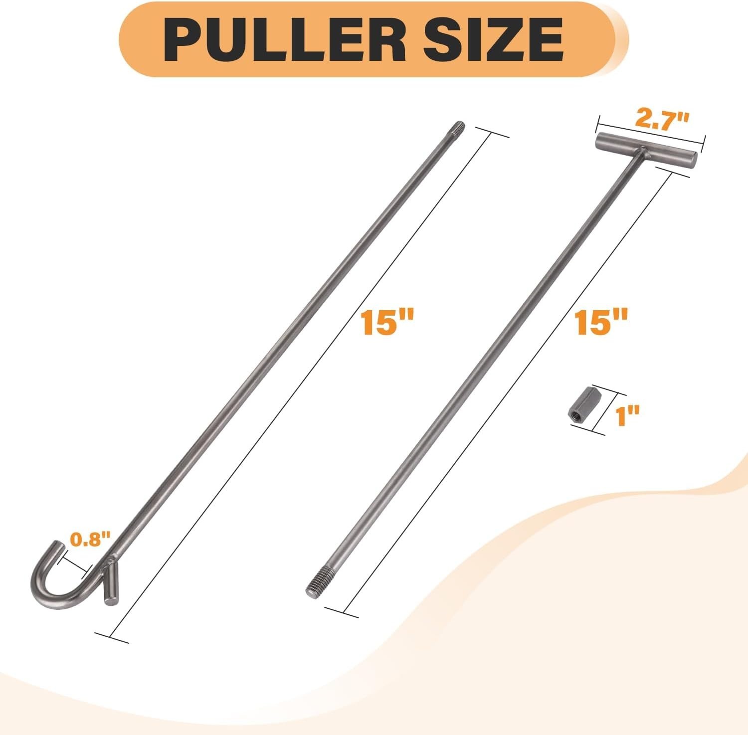 Heavy Duty Fifth Wheel Puller Solid Steel Chrome Plated 31″
