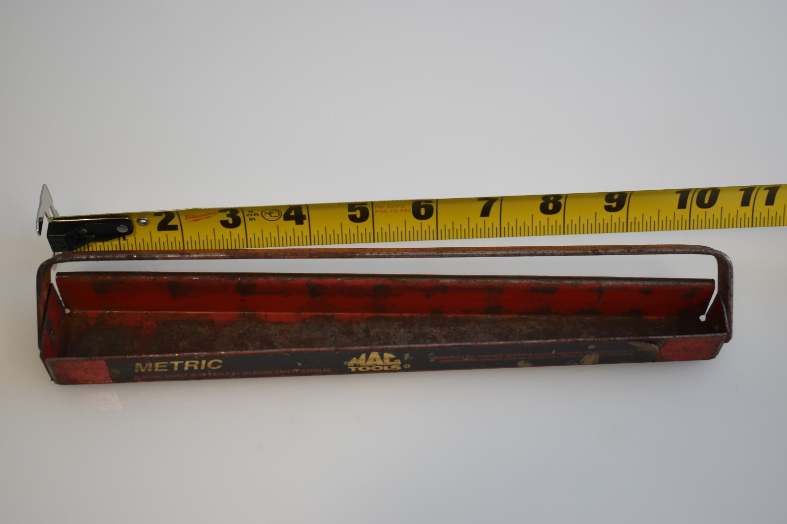 MAC Tools XT25Y 10″ Metric Set Socket Tray Metal Vintage