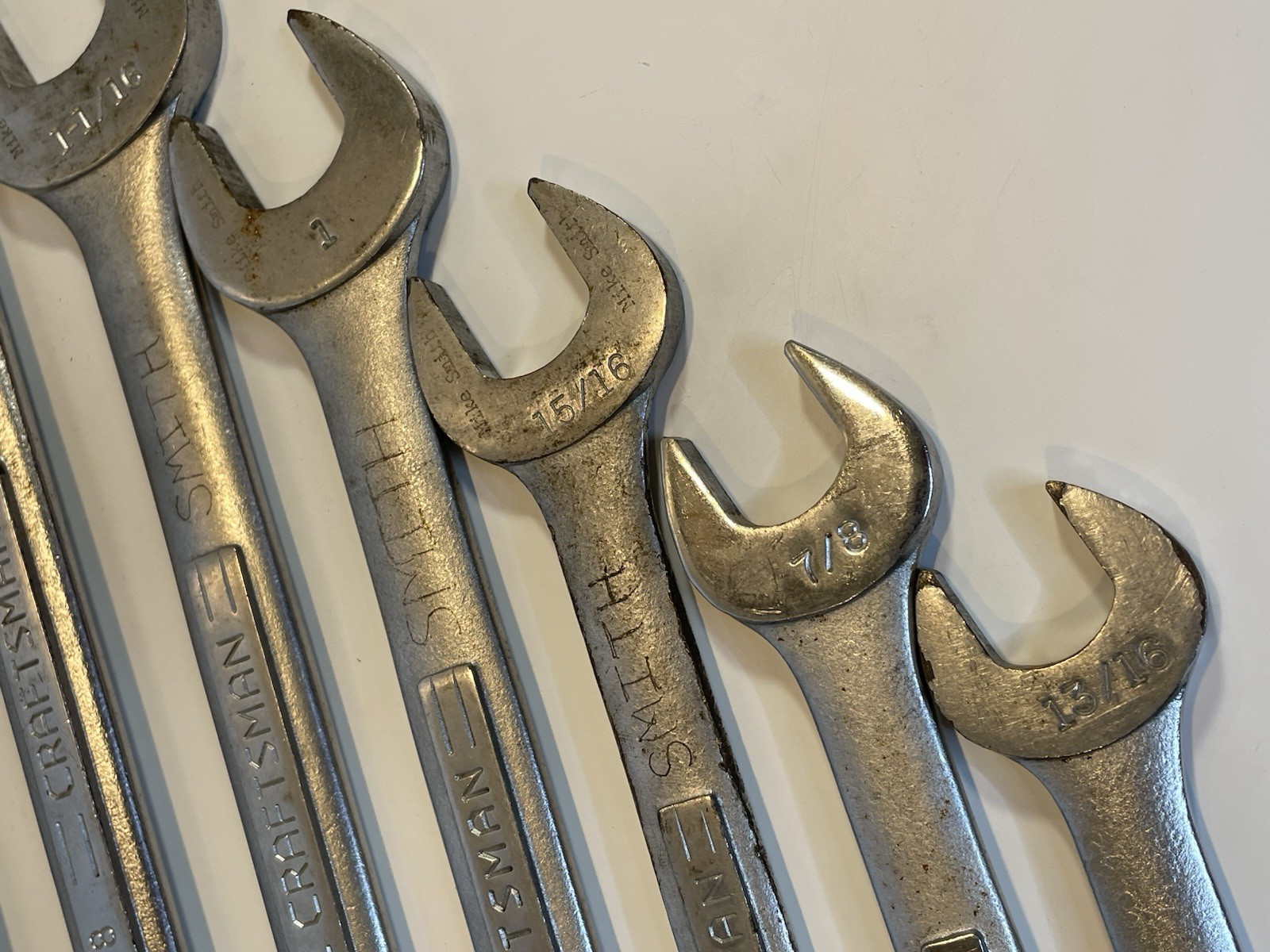 Craftsman Large SAE 7-piece VV 44702 – 44708 Combination Wrench Set USA Made