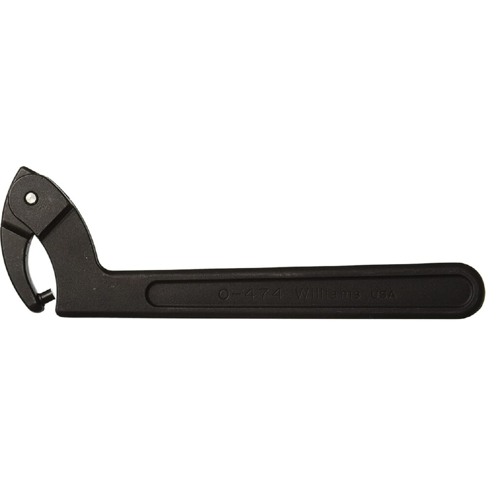 Adjustable Pin Spanner Wrench, 2″ To 4-3/4″,Indus. Black Finish, Williams O-474