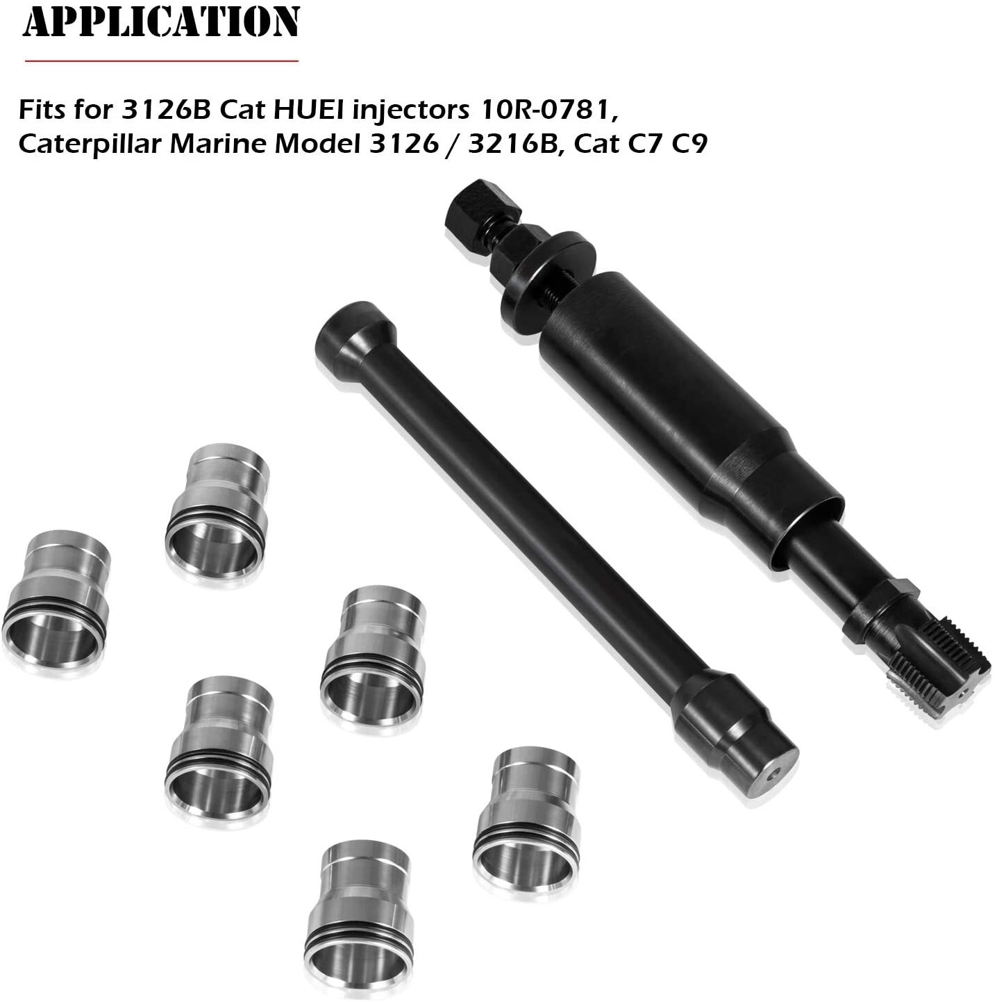 For Cat C7 C9 Caterpillar 3126B Injector Sleeve Cup Removal Tool & Install Kit