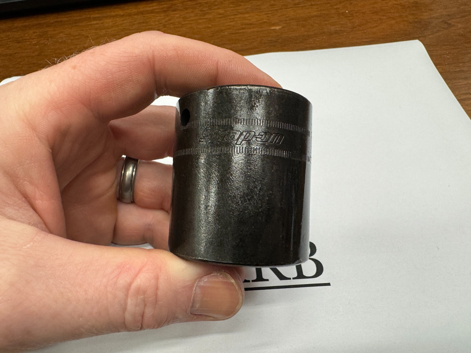 Snap-on Tools USA NEW 1/2″ Drive 32mm Metric 6pt Shallow Impact Socket IMM320