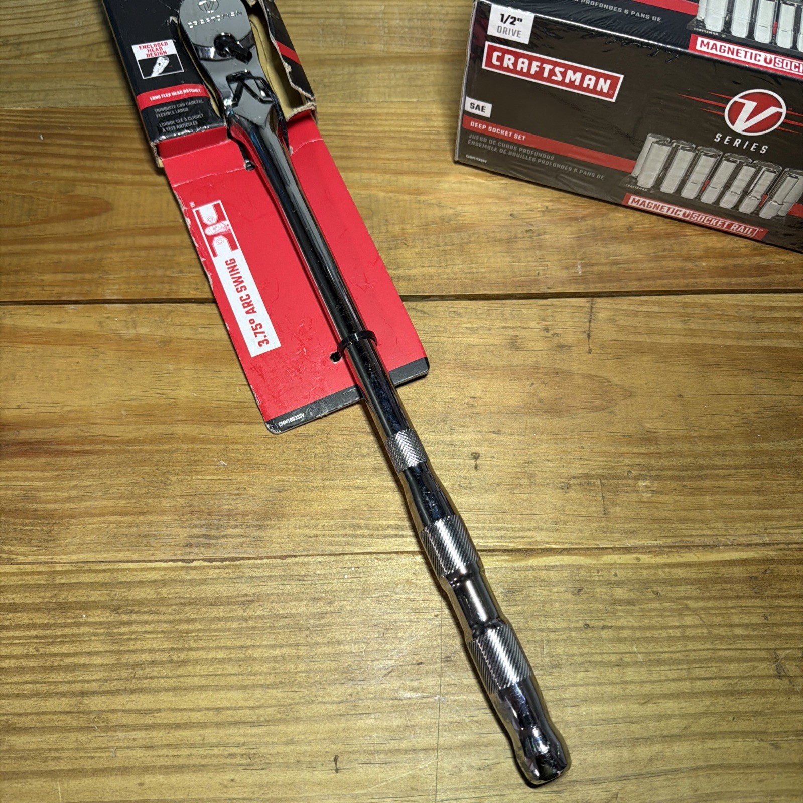 CRAFTSMAN V-SERIES 1/2 in Flex Head Ratchet & Deep SAE Socket Set (CMMT17395V)