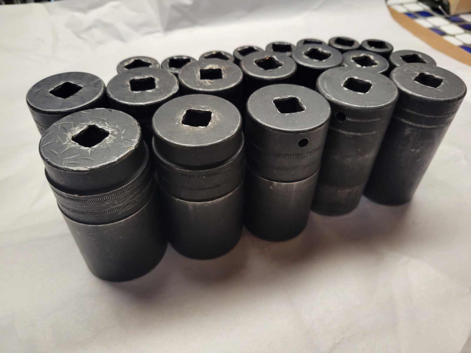 Snap On 20pc 1/2 Drive Impact 6pt Deep Socket Set SIMM METRIC SERIES