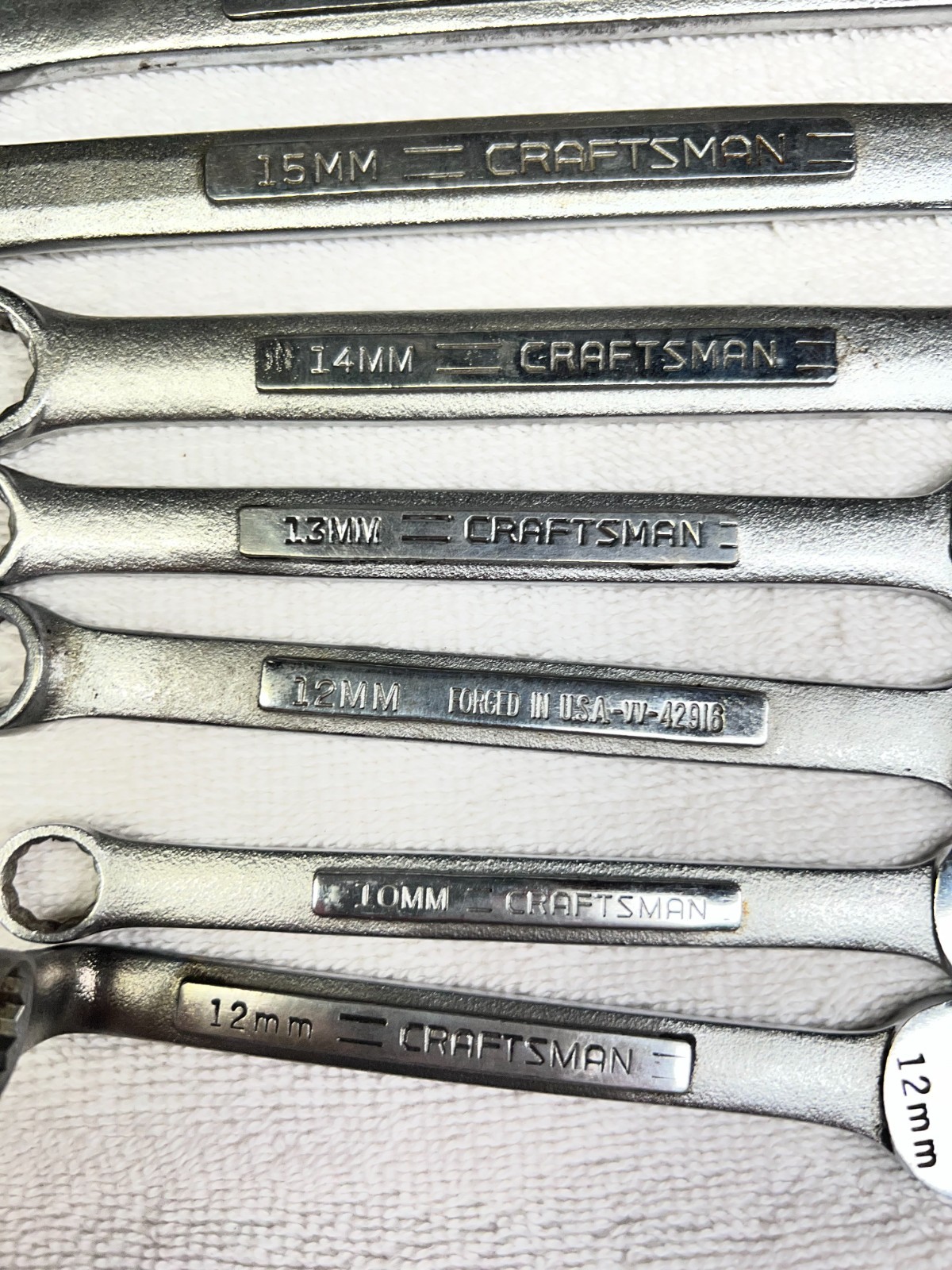 Craftsman V series Combination Wrenches Metric Lot of 11 USA made