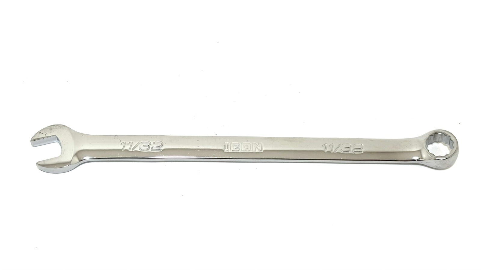NEW ICON 11/32 INCH COMBINATION WRENCH 12 POINT SAE STANDARD POLISHED WCS34