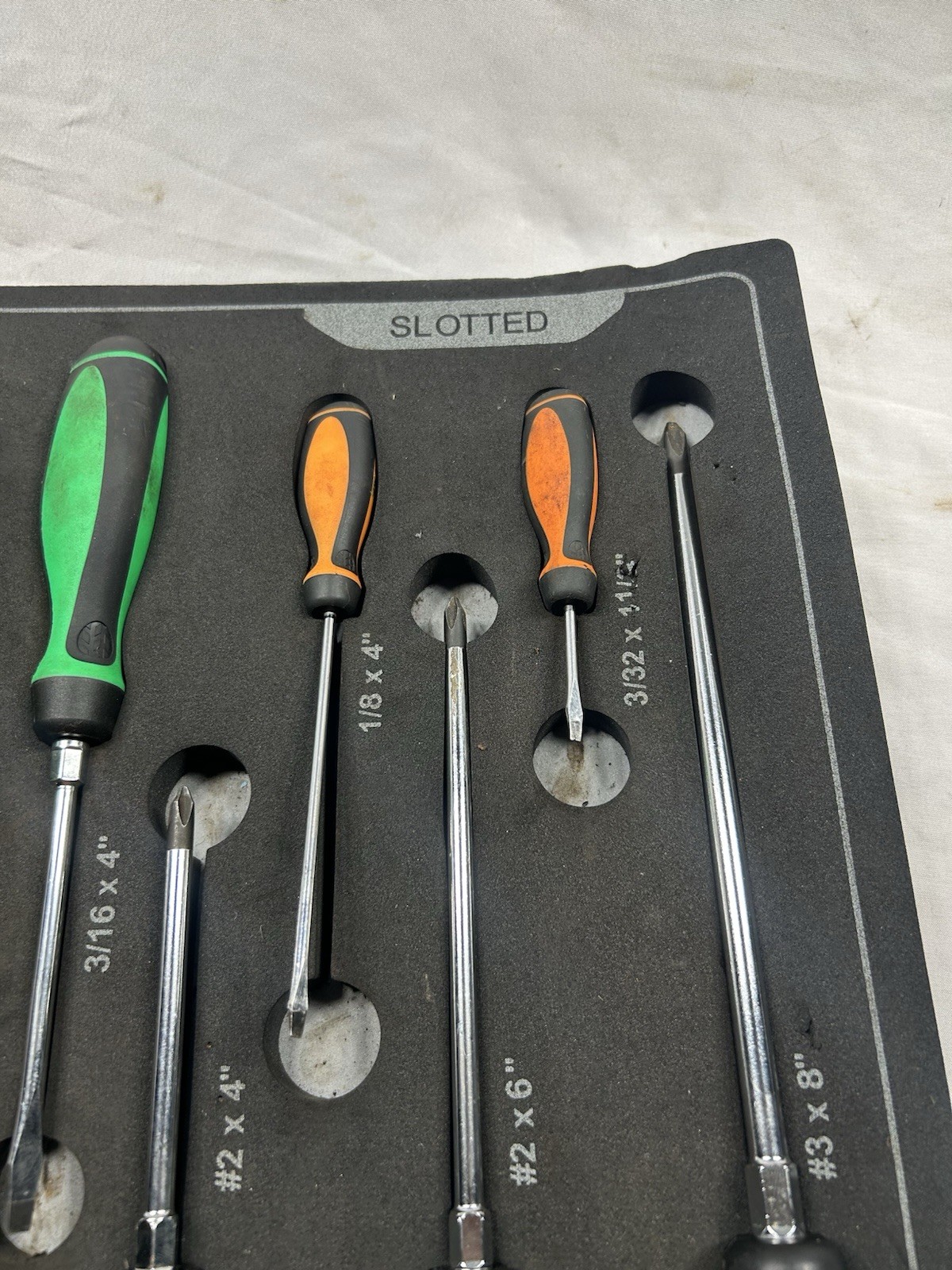 Mac Tools Macsimizer 12pc Screwdriver Set Neon Green/orange SDRBM20FNG