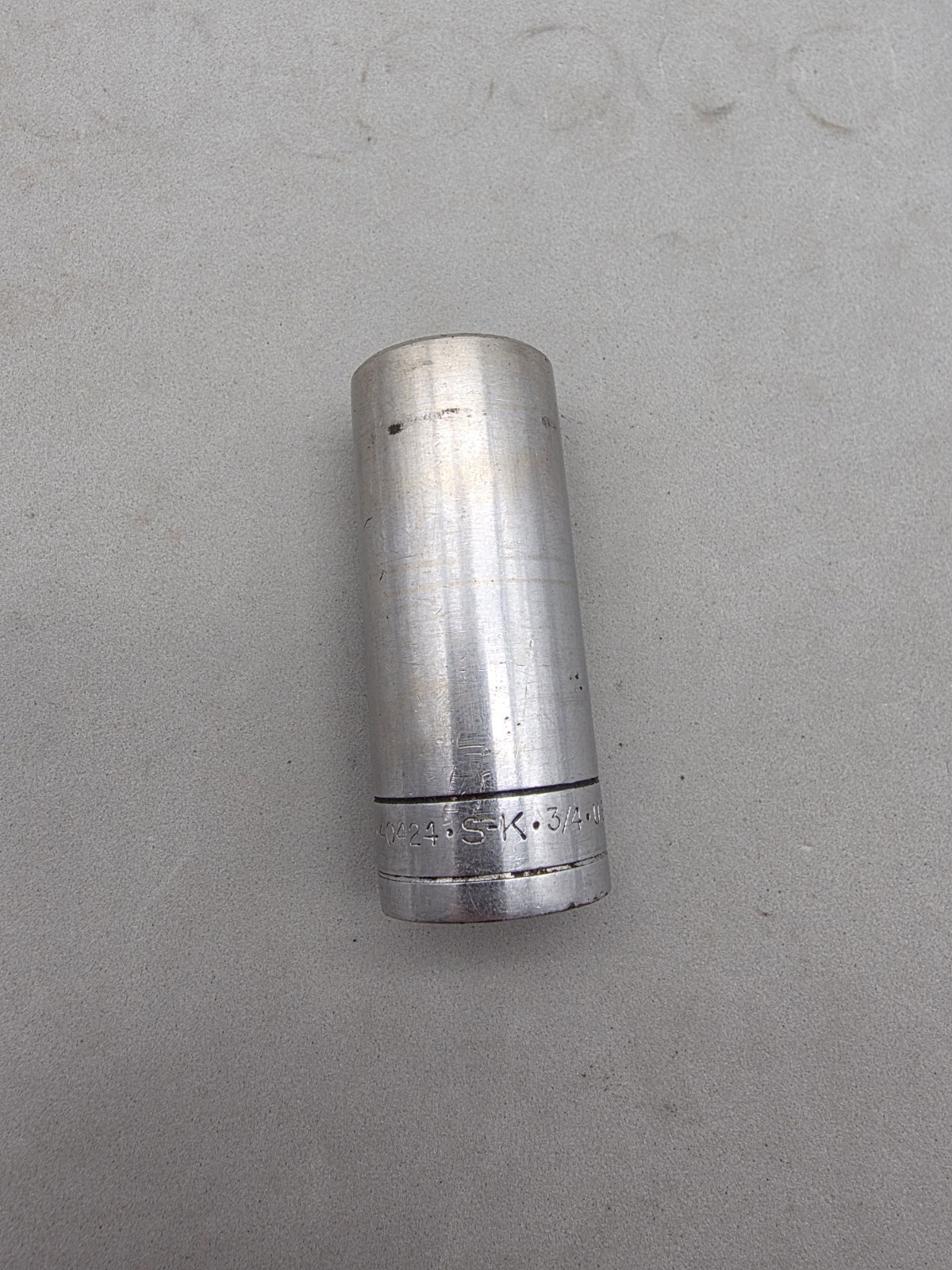 Vintage S-K Tools 3/4″ 6 Point 3/8″ Drive Deep Chrome Socket 40424 USA