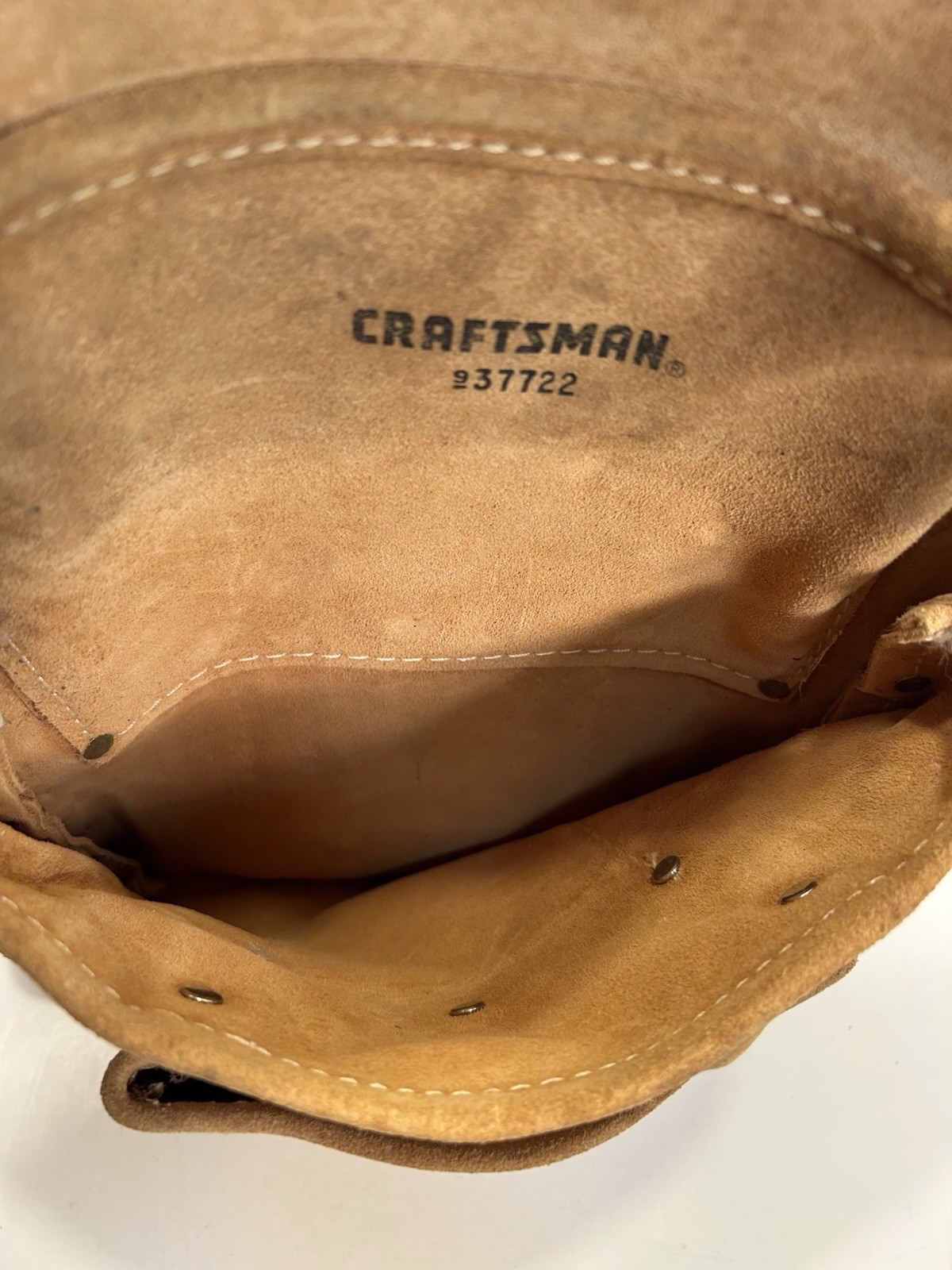 Craftsman 37722, 6 Pocket Extra-Large Leather Nail /Tool Bag, Pouch