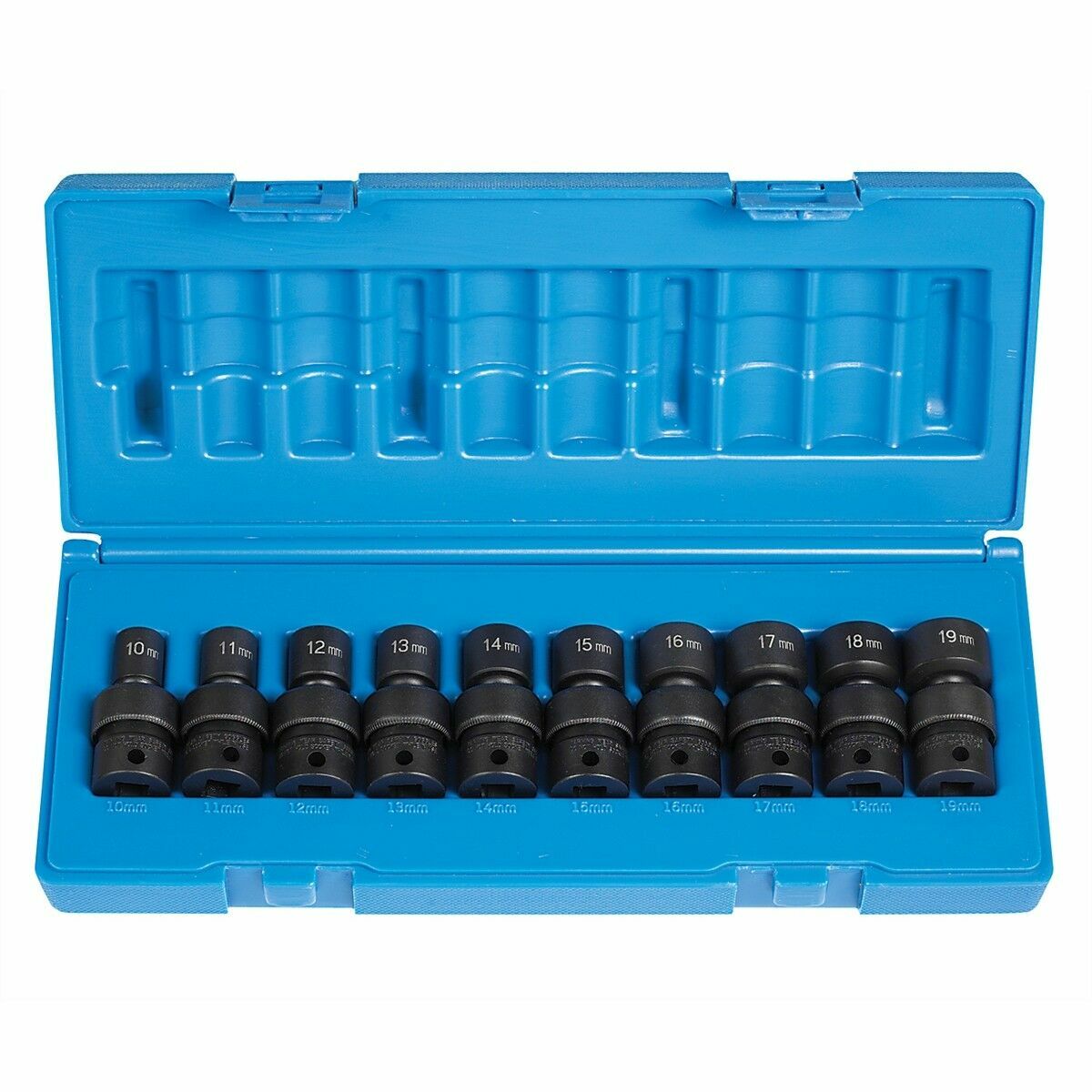Grey Pneumatic 1610UM 3/8″ Drive 12 Pt Shallow Metric Swivel Impact Socket Set