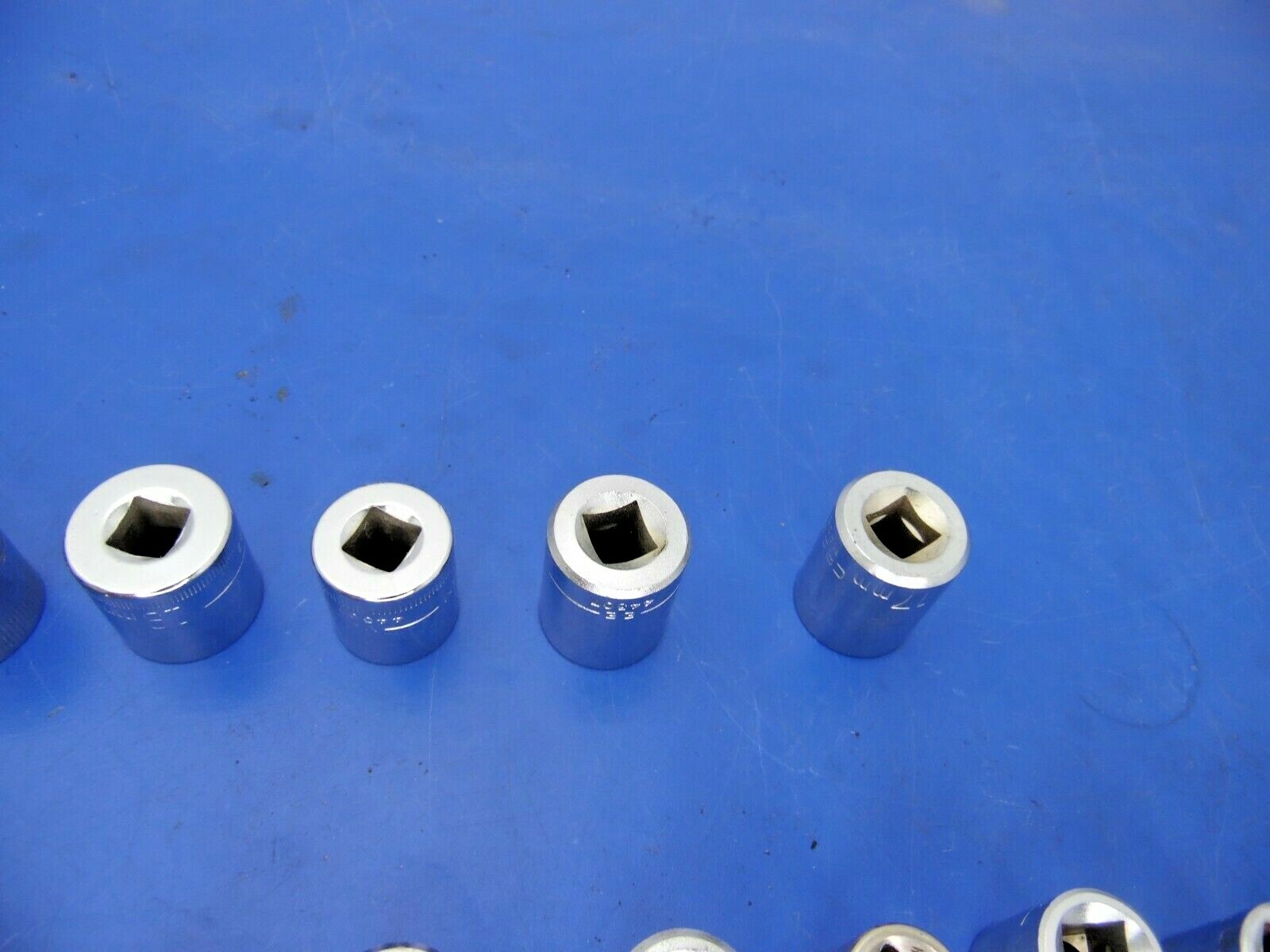 Craftsman 3/8″ Drive Metric Shallow Sockets,Lot of 21,USED,See Below for Sizes